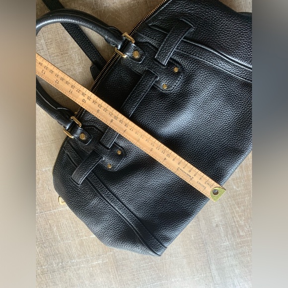 Michael Kors Hudson Black Pebbled Leather Shoulder Bag Purse EXCELLENT - Picture 10 of 16